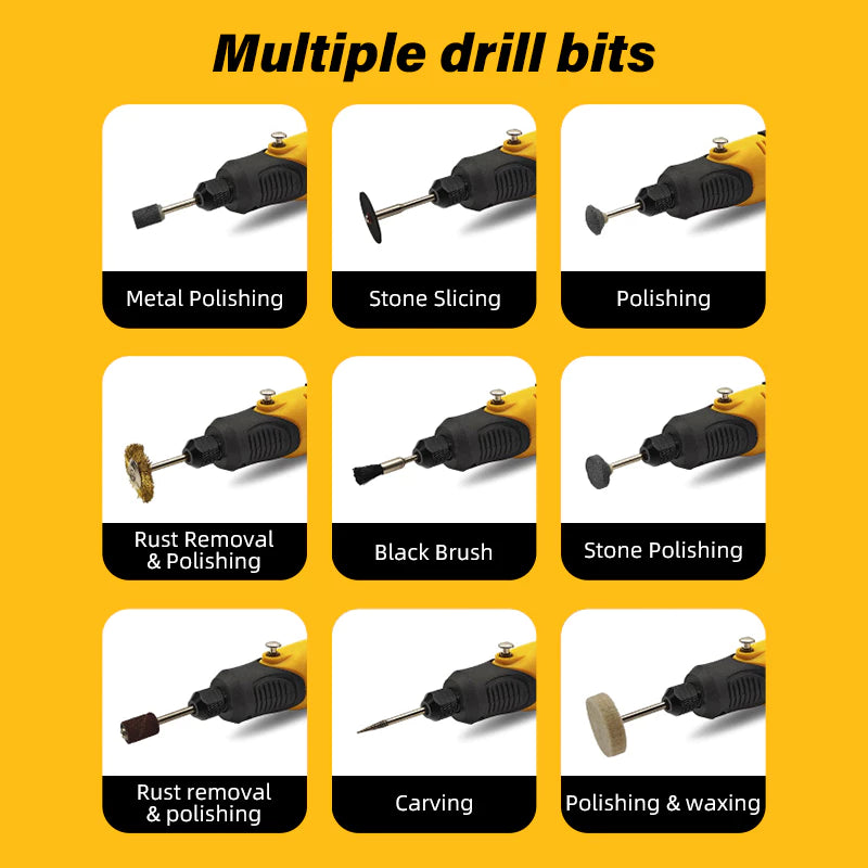 KEELAT Carving Tools Set Electric Cordless Mini Grinder Drill Set for Wood Polishing Precise Carving